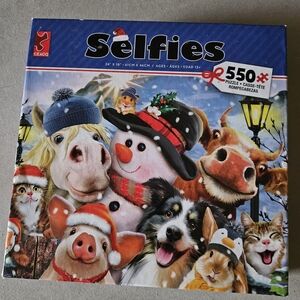 Selfies Christmas Animal Puzzle COMPLETE! 550 pieces